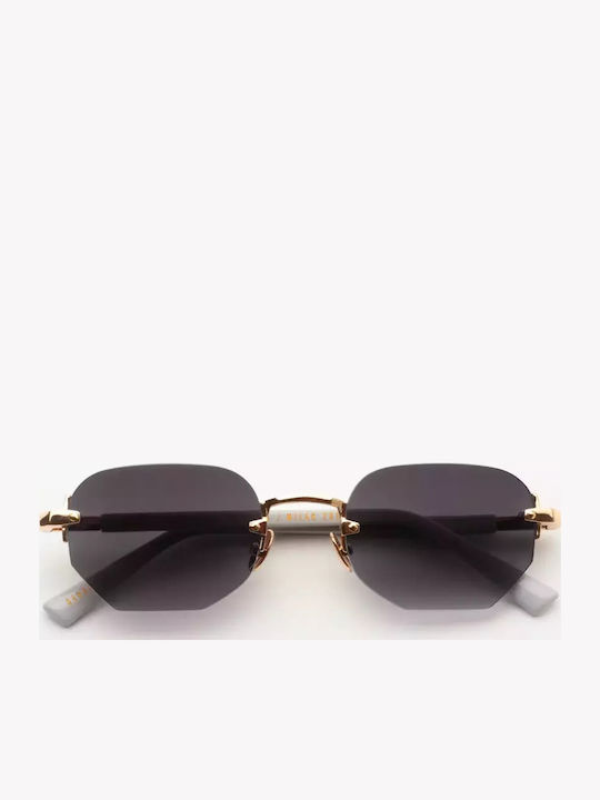 Gast Moonstone Unisex Sunglasses with Gold Metal Frame and Black Gradient Lens MOONSTONE-05-52