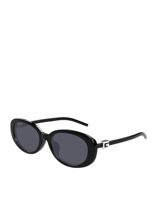 Gucci Women Sunglasses With Black Horn-Rimmed Frame And Grey Lens GG1684SA 001