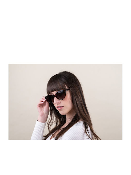 Polaroid Women's Sunglasses with Brown Tartaruga Plastic Frame and Brown Gradient Polarized Lens PLD4080/S 086LA