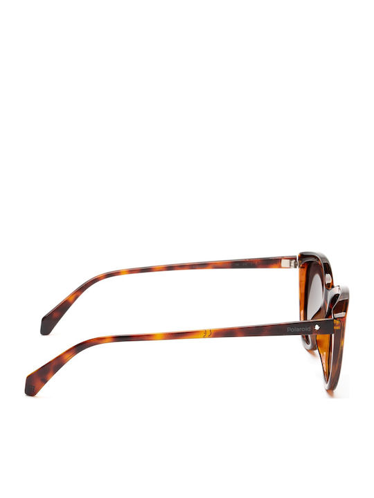 Polaroid Women's Sunglasses with Brown Tartaruga Plastic Frame and Brown Gradient Polarized Lens PLD4080/S 086LA