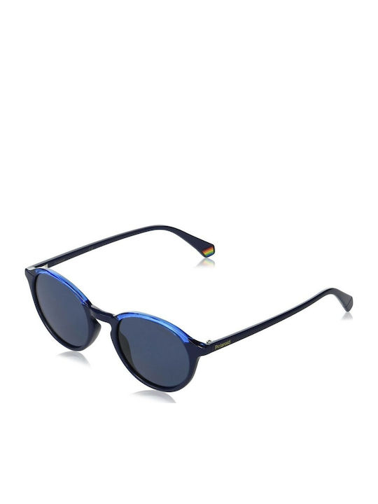 Polaroid Unisex Sunglasses with Blue Plastic Frame and Blue Polarized Lens PLD6125/S PJP/C3