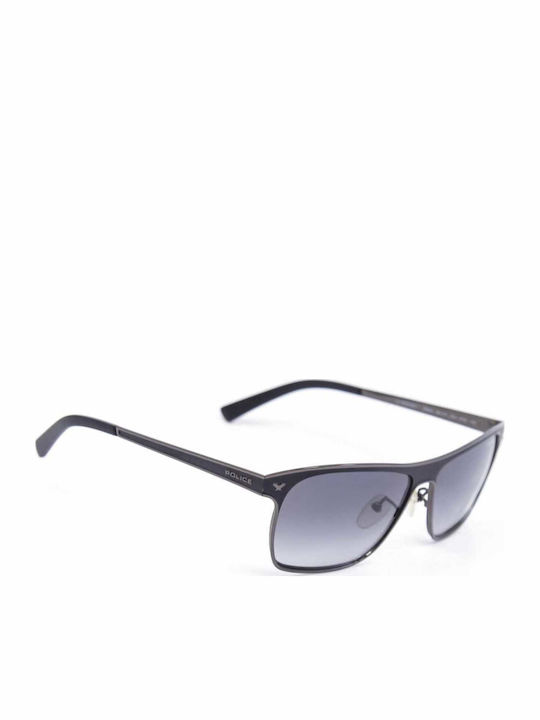 Police Men's Sunglasses with Black Metal Frame and Black Gradient Lens S8948 0K56