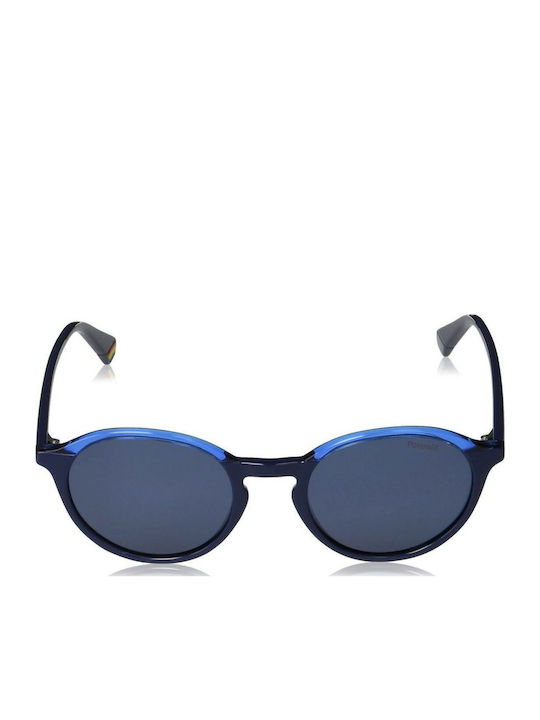 Polaroid Unisex Sunglasses with Blue Plastic Frame and Blue Polarized Lens PLD6125/S PJP/C3