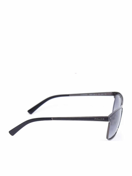 Police Men's Sunglasses with Black Metal Frame and Black Gradient Lens S8948 0K56