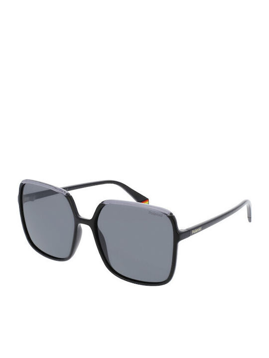 Polaroid Ochelari De Soare Pentru Femei Cu Ramă Neagră Din Plastic Și Lentile Polarized Gri PLD6128/S 08AM9