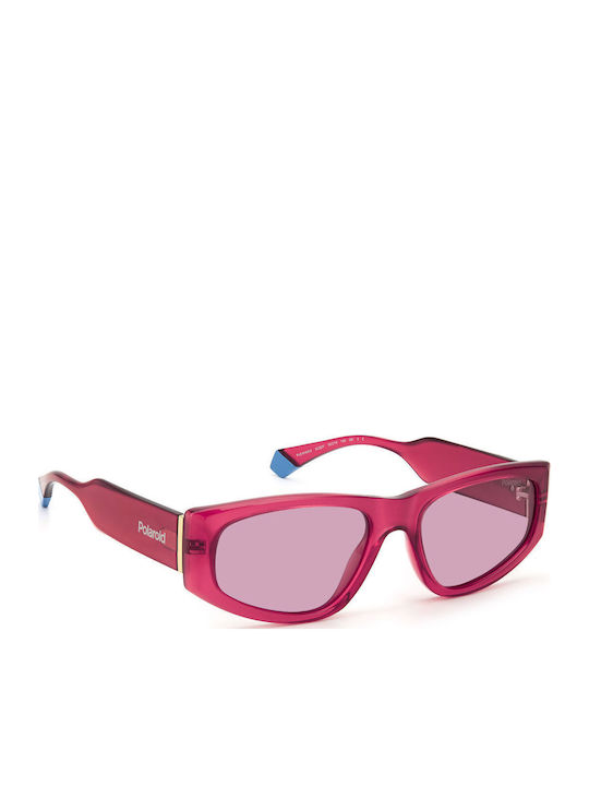 Polaroid Unisex Sonnenbrille mit Rosa Kunststoff Gestell und Rosa Polarisiert Linse PLD6169/S 8CQ/0F