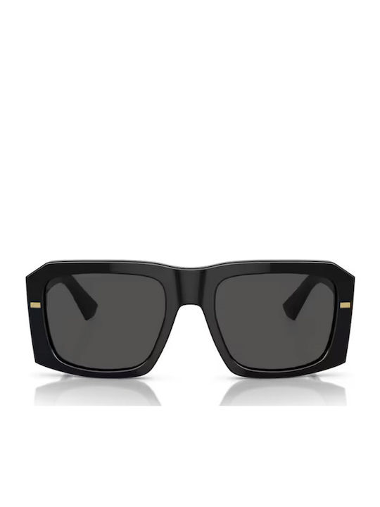 Dolce & Gabbana Men's Sunglasses with Black Horn-Rimmed Frame and Grey Lens DG4430 501/87