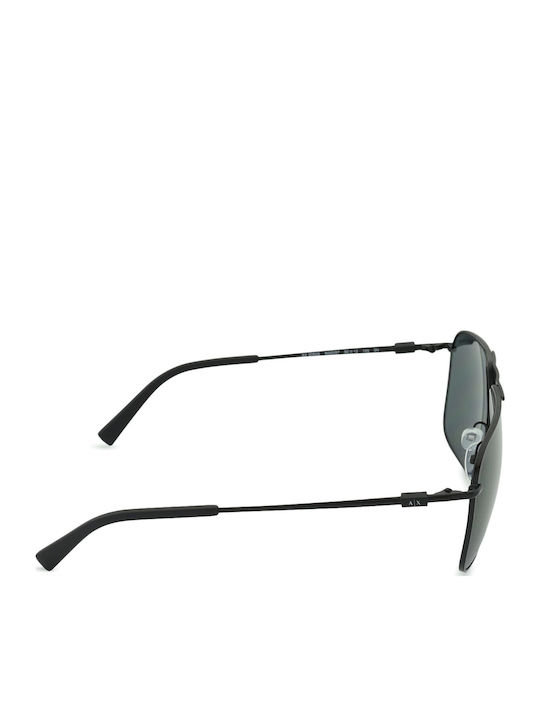 Armani Exchange Мъжки Слънчеви Очила с Черна Метална Рамка и Сиви Стъкла AX2050S 600087
