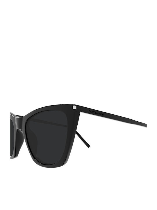 Ysl Kate Women's Sunglasses with Black Plastic Frame and Black Lens SL 214 001