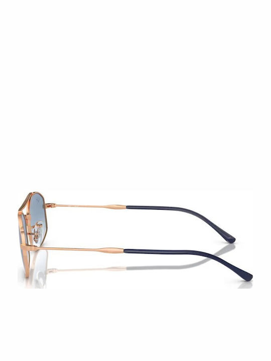 Ray Ban Unisex Γυαλιά Ηλίου με Ροζ Χρυσό Μεταλλικό Σκελετό και Μπλε Ντεγκραντέ Φακό RB3719 92623F