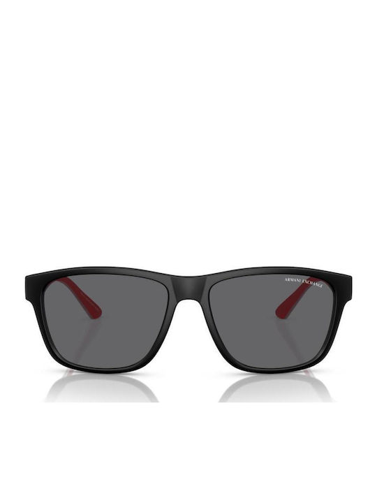 Armani Exchange Herren Sonnenbrille mit Schwarz Kunststoff Gestell und Gray Polarisiert Linse