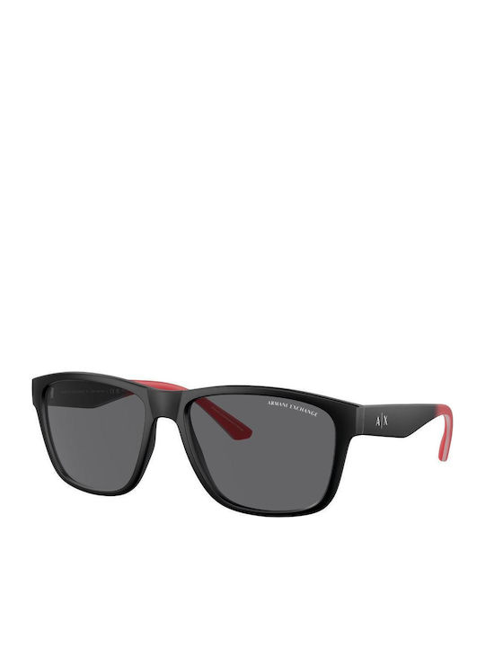 Armani Exchange Herren Sonnenbrille mit Schwarz Kunststoff Gestell und Gray Polarisiert Linse