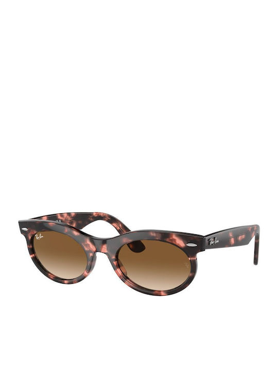 Ray Ban Wayfarer Feminini Ochelari de soare cu Maro Tortoise Cadru și Maro Degrade Lentilă