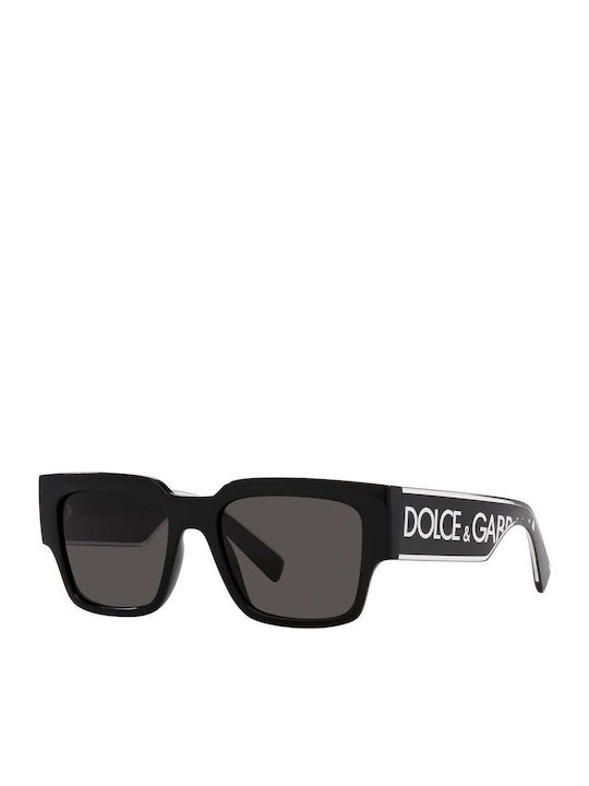 Dolce & Gabbana Мъжки Слънчеви Очила с Черна Пластмасова Рамка и Сиви Стъкла DG6184 501/87