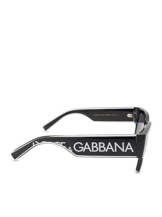 Dolce & Gabbana Мъжки Слънчеви Очила с Черна Пластмасова Рамка и Сиви Стъкла DG6184 501/87