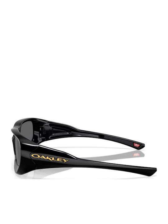 Men's Sunglasses with Black Glossy Horn-Rimmed Frame