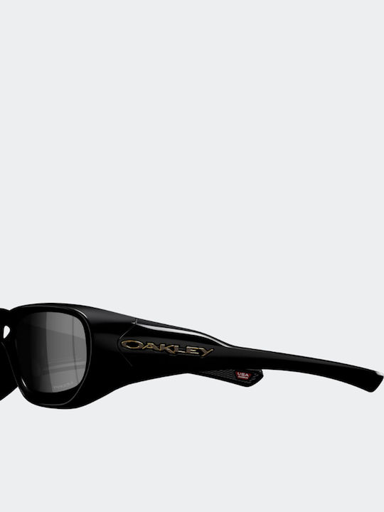 Men's Sunglasses with Black Glossy Horn-Rimmed Frame