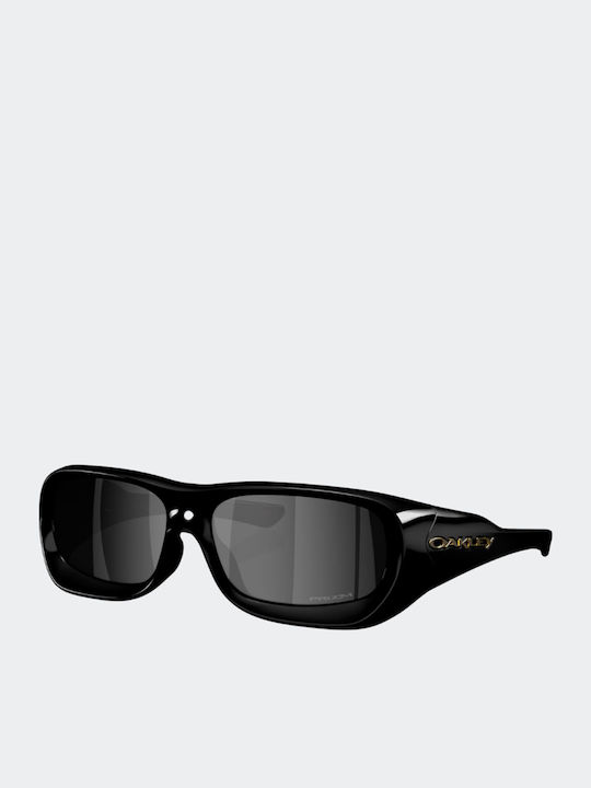 Men's Sunglasses with Black Glossy Horn-Rimmed Frame
