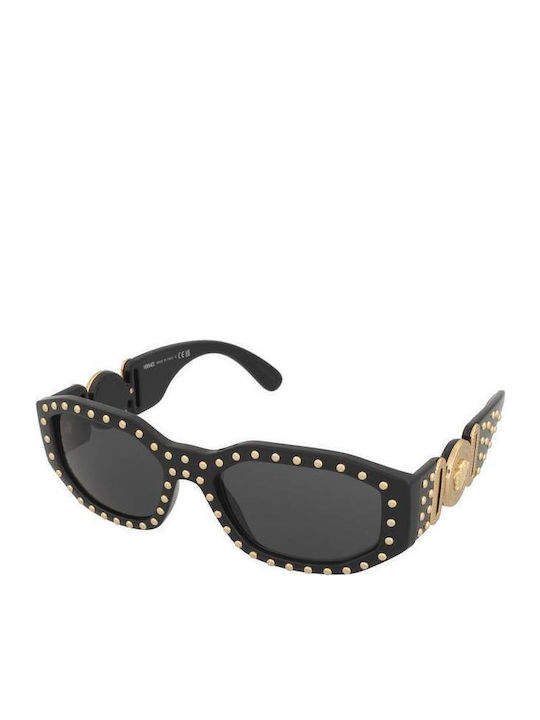 Versace Unisex Γυαλιά Ηλίου με Μαύρο Κοκκάλινο Σκελετό και Γκρι Φακό