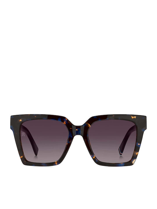 Tommy Hilfiger Damen Sonnenbrille mit Braun Schildkröte Kunststoff Gestell und Braun Linse TH2100/S JBW/3X