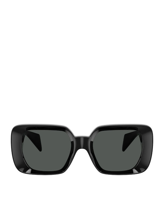 Damen Sonnenbrille mit Schwarz Kunststoff Gestell und Gray Linse
