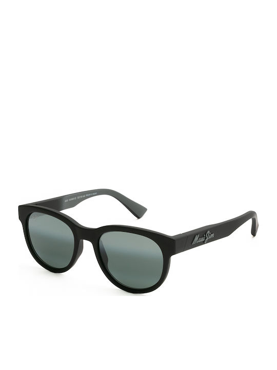 Maui Jim Ανδρικά Γυαλιά Ηλίου με Μαύρο Κοκκάλινο Σκελετό και Μαύρο Καθρέφτη Φακό 668-02