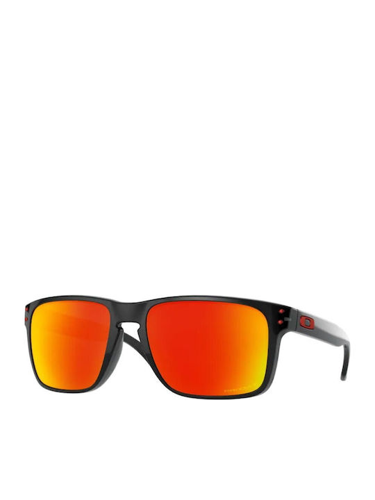 Oakley Holbrook XL Мъжки Слънчеви Очила с Черна Пластмасова Рамка и Червени Поляризирани Стъкла OO9417-08
