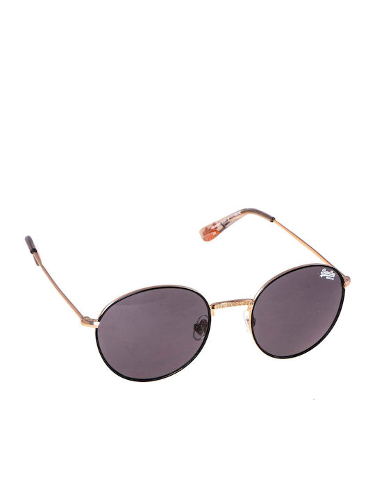Superdry Women's Sunglasses with Black Metal Frame and Blue Lens