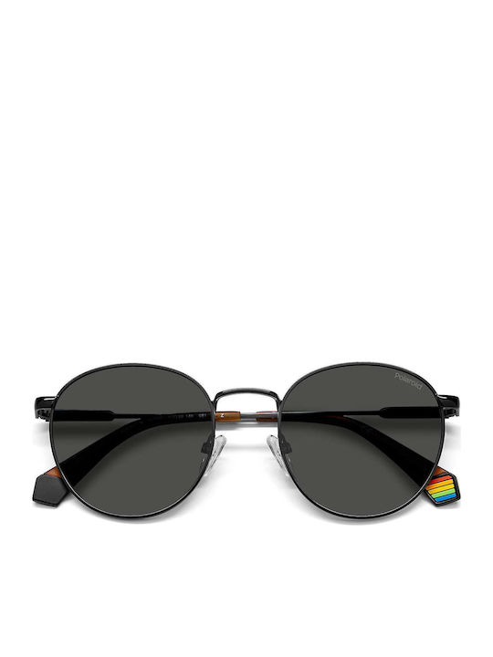 Polaroid Unisex Γυαλιά Ηλίου με Μαύρο Μεταλλικό Σκελετό και Γκρι Polarized Φακό PLD6171/S 807/M9