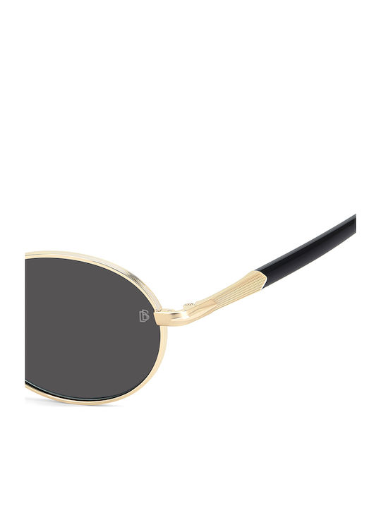 David Beckham Unisex Sunglasses with Brown Tartaruga Metal Frame and Gold Lens DB 1196/S RHL/IR