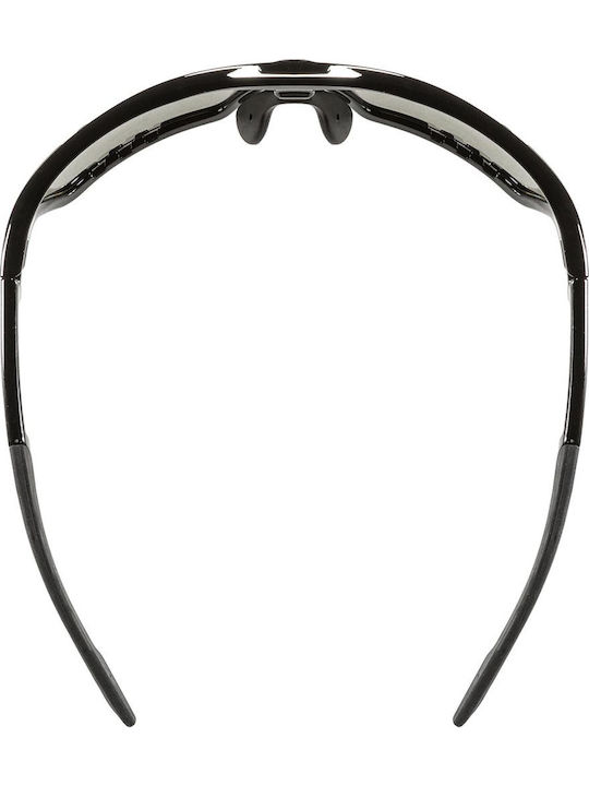 Uvex Sportstyle 706 Ανδρικά Γυαλιά Ηλίου με Μαύρο Κοκκάλινο Σκελετό και Μαύρο Καθρέφτη Φακό 5320062216