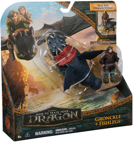 Spin Master Wie Man Deine Drachen Trainiert Miniatur-Spaßspielzeug Drachen & Wikinger - Gronckle & Fishlegs 25cm