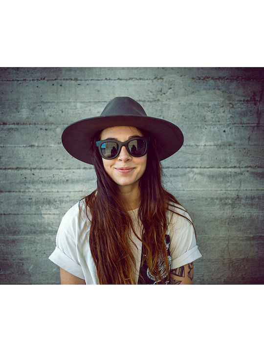 Chpo Women's Sunglasses with Black Plastic Frame and Black Lens 16131XX
