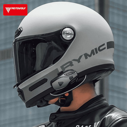 Motowolf Bh1 Μονή Ενδοεπικοινωνία για Κράνος Μηχανής με Bluetooth