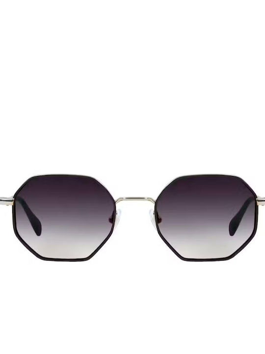 Gigi Barcelona Gladis Damen Sonnenbrille mit Schwarz Metall Gestell und Rosa Verlaufsfarbe Linse 6703/5