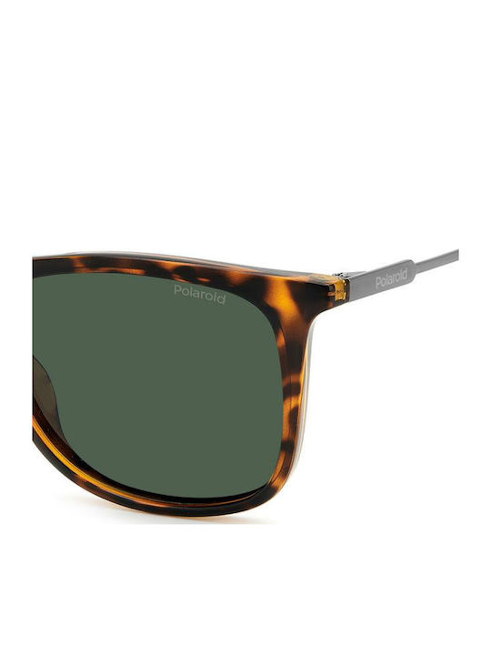 Polaroid Men's Sunglasses with Brown Tartaruga Frame and Green Polarized Lens PLD4145/S/X 086/UC