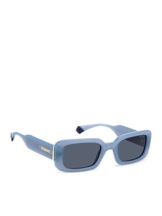 Polaroid Unisex Ochelari De Soare Cu Ramă Din Plastic Albastră Și Lentile Polarized Albăstrești PLD6208/S/X MVU/C3