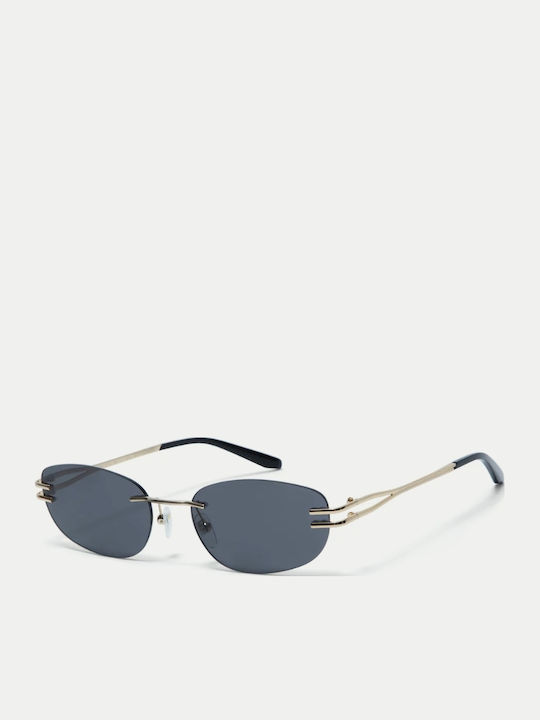 Gigi Barcelona Unisex Sunglasses with Black Metallic Frame and Grey Lens 6861/1