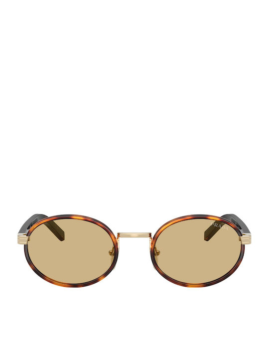 Prada Unisex Sunglasses with Brown Tartaruga Frame and Brown Lens PRB56S 21E10R