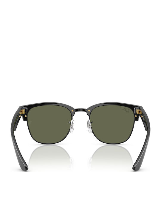 Ray Ban Clubmaster Unisex Sunglasses with Black Frame and Green Polarized Lens RBR0504S 67839A