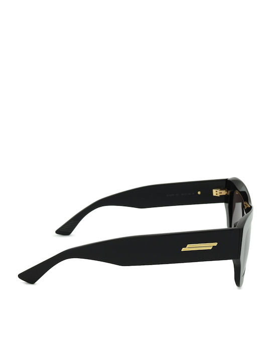 Bottega Veneta Unisex Sunglasses with Black Plastic Frame and Black Lens BV1357S 001