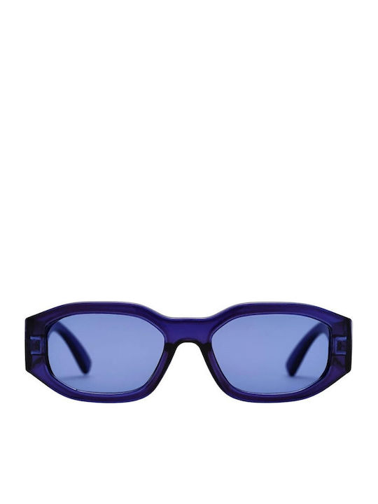 Chpo Brooklyn Unisex Sunglasses with Purple Plastic Frame and Blue Lens 16133IK