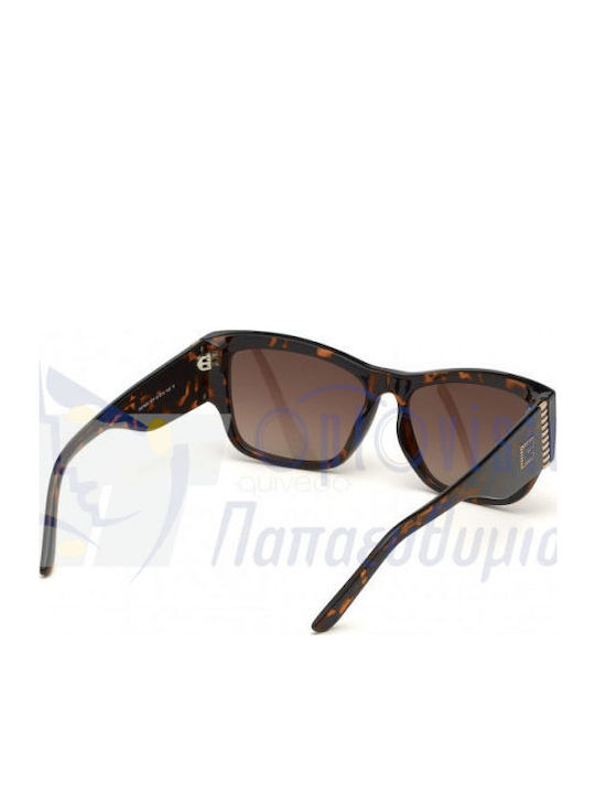 Guess Women’s Sunglasses with Brown Tartaruga Horn-Rimmed Frame and Brown Gradient Lens GU7623 52F
