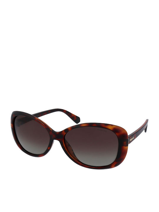 Polaroid Women's Sunglasses with Brown Tartaruga Plastic Frame and Brown Gradient Polarized Lens PLD4097/S 086/LA