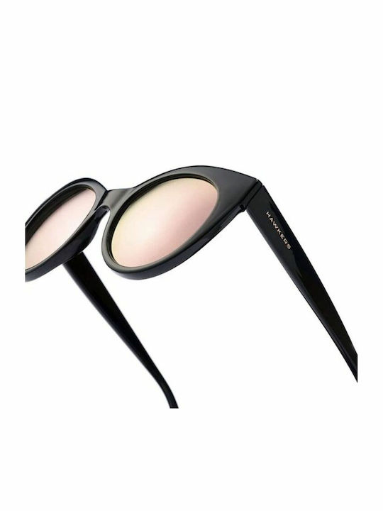 Hawkers Divine Women's Sunglasses with Black Plastic Frame and Pink Lens HKRS2074