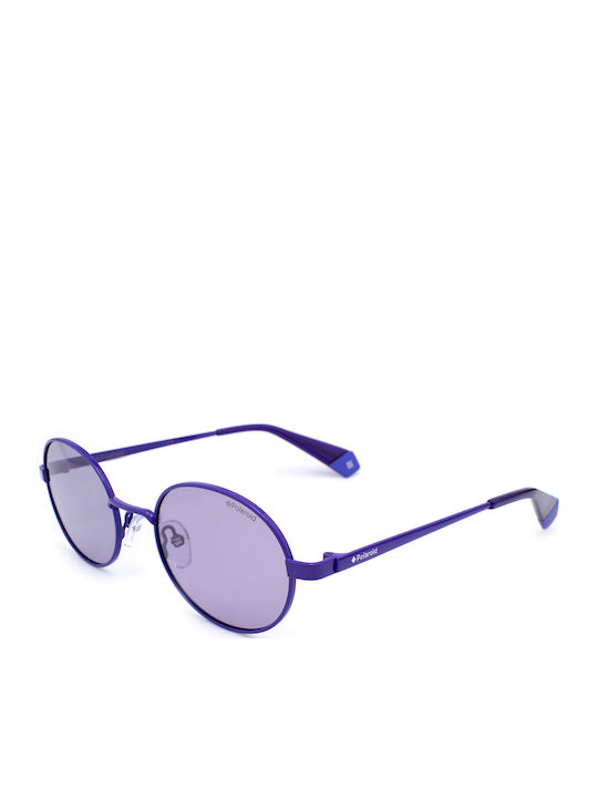 Polaroid Unisex Sunglasses with Purple Metal Frame and Purple Polarized Lens PLD6066/S B3V/KL