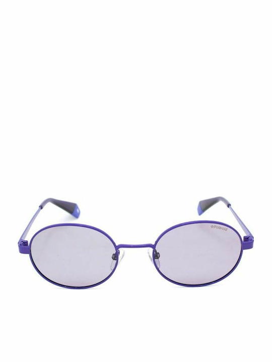 Polaroid Unisex Sunglasses with Purple Metal Frame and Purple Polarized Lens PLD6066/S B3V/KL
