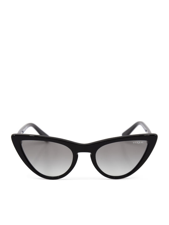 Vogue Women's Sunglasses with Black Plastic Frame and Gray Gradient Lens VO5211SM W44/11