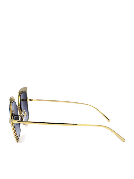 Dolce & Gabbana Filigre & Pearls Γυναικεία Γυαλιά Ηλίου με Μαύρο Μεταλλικό Σκελετό και Καφέ Ντεγκραντέ Φακό DG2251H 1334/8G