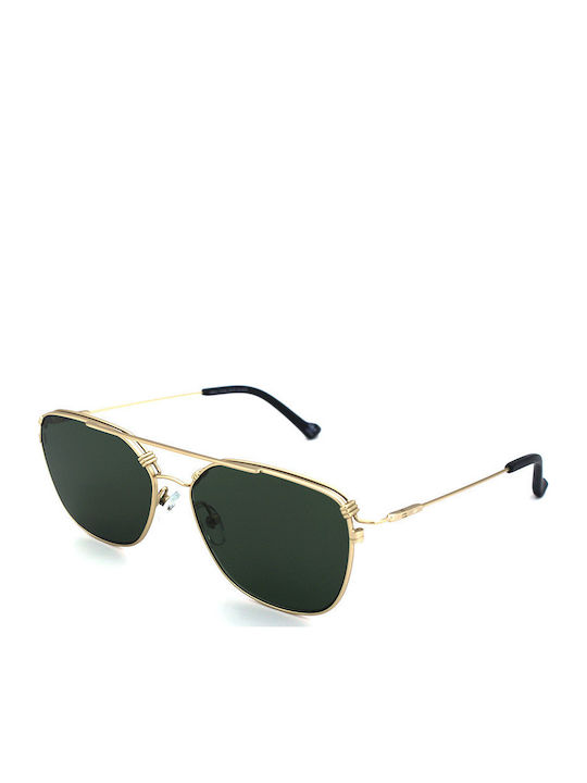 adidas Men's Sunglasses with Gold Metal Frame and Green Lens AOM011-120000